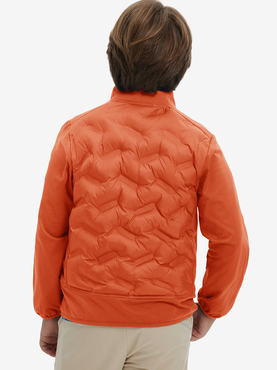 Boys Windproof Puffer Jacket with Pockets