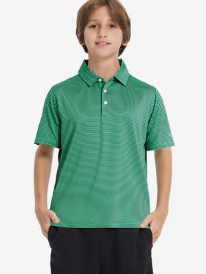 Kids Stripe Golf Polos