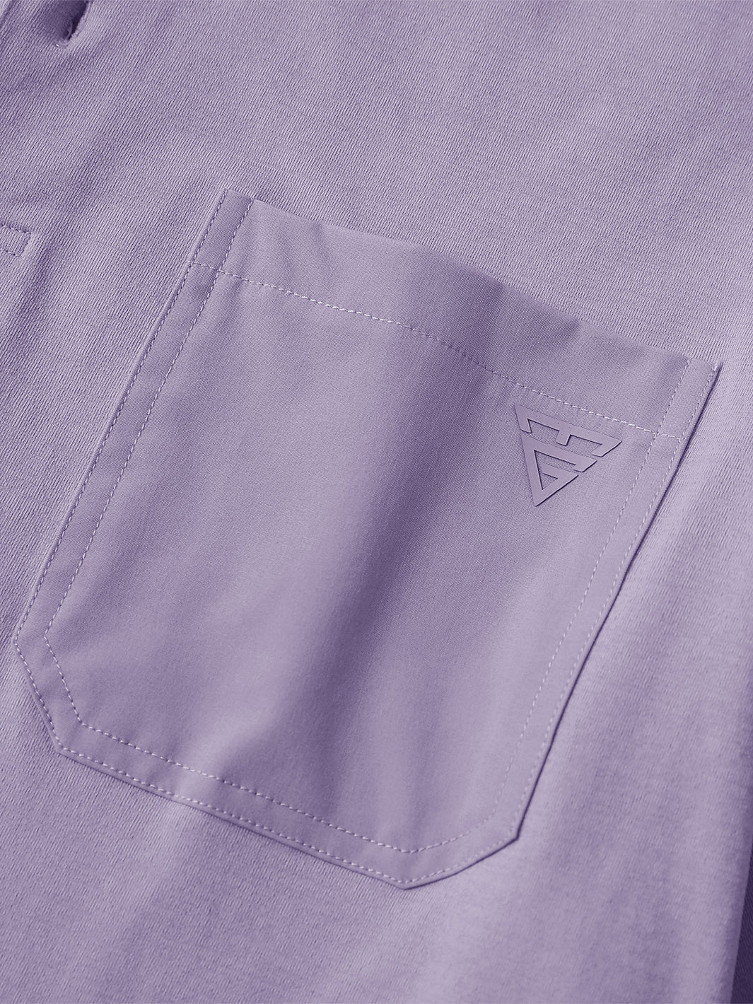 Men's Collarless Pocket Henley Golf Shirts-Lavender