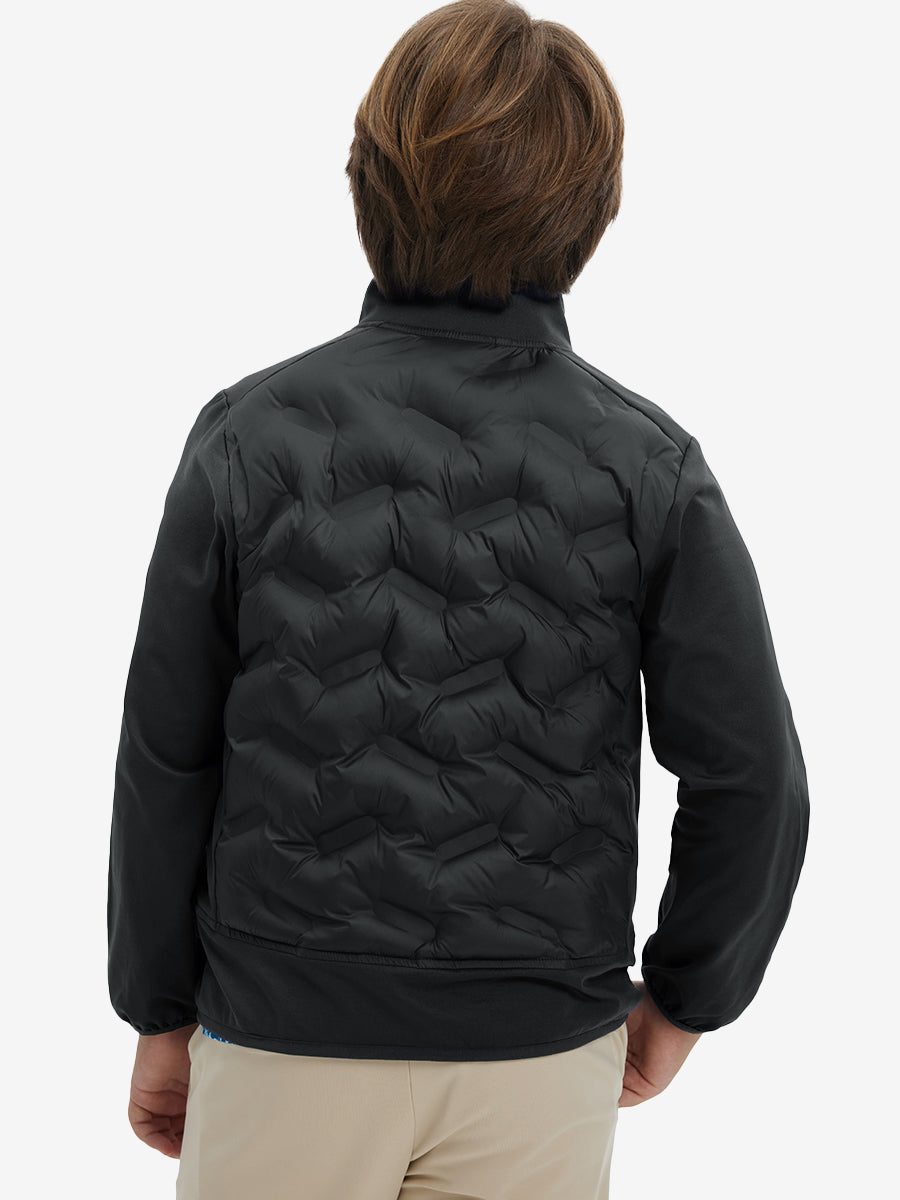 Boys Windproof Puffer Jacket with Pockets