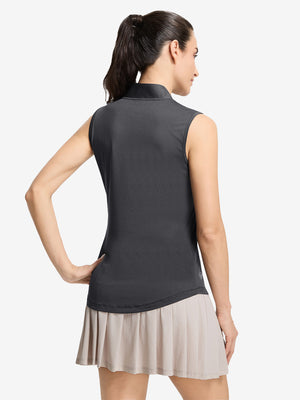 Women's 4-Way Stretch Q-Zip Pin Striped Golf Shirts