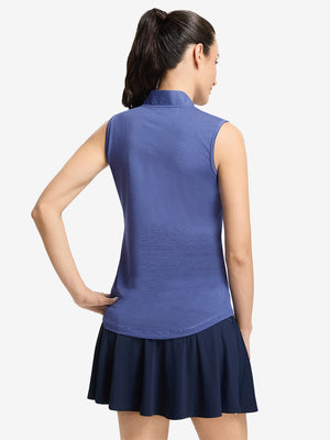 Women's 4-Way Stretch Q-Zip Pin Striped Golf Shirts