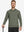 Model holding a golf club, dressed in the Brick Heather Athletic Golf Hoodie with a sleek fit.