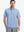 Model half-body front view wearing LIGHT BLUE Cotton Blend Plain Shirt.