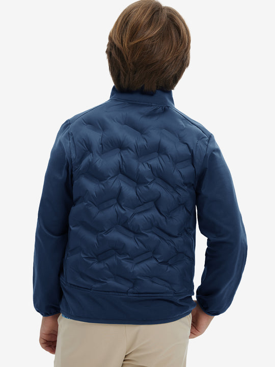 Boys Windproof Puffer Jacket with Pockets