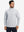 Ultra-Soft Brushed Fleece Lining Quarter Zip Sweatshirt in misty grey, front upper body view