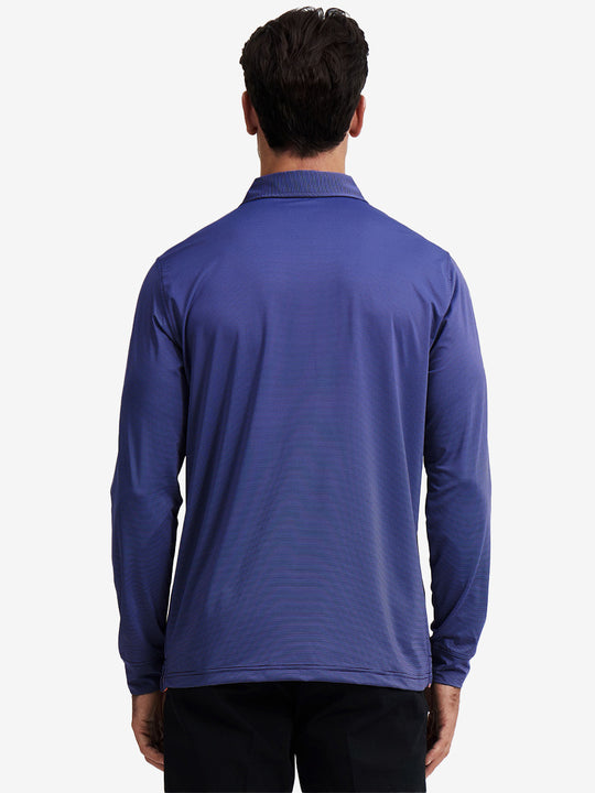 Long Sleeve Pinstripe Jersey Polo