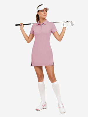 pink golf dress Land Before Time Women's Sleeveless Zipper Dresses with Built in Shorts S casual wear pink Argyle Women's Golf Sleeveless