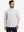 Ultra-Soft Brushed Fleece Lining Quarter Zip Sweatshirt in oyster grey, front upper body view