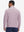 Back view showing fit of two tone pique cotton blend q-zip in red