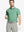 Model wearing Emerald Stripe Pinstripe Jersey Performance Polo – front half-body holding golf club