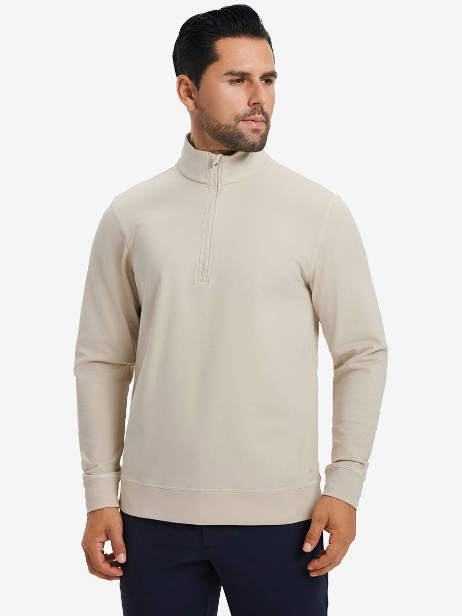 Ultra-Soft Brushed Fleece Lining Quarter zip Sweatshirt