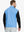 Back half-body view of model in SKY BLUE Stretch Solid Fleece Quarter-Zip Vest.								
