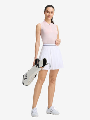 Women's 4-Way Stretch Q-Zip Pin Striped Golf Shirts