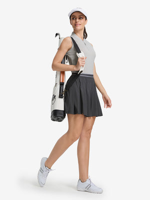 Women's 4-Way Stretch Q-Zip Pin Striped Golf Shirts