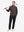 Front full body shot of model wearing coffee brown warm puffer winter golf jacket with golf club resting on shoulder