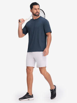 Moisture Wicking Heather Round Neck Athletic T-Shirts
