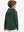 Back upper view of youth long sleeve hoodied with kangaroo pocket in forest green, showing fit and shoulders.