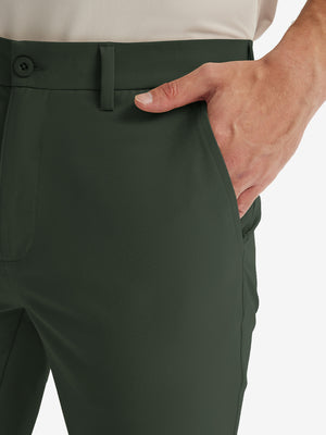Water Repellent Classic Fit Flat Front Golf Dress Pants