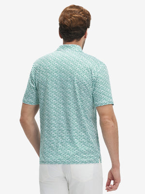 4 Way Stretch Print Collared Polo Shirts