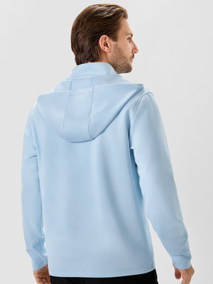 Pin-Stripe Quarter Zip with Hood