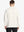 Back half-body view of model wearing CREAM Long Sleeve Solid Jersey Polo