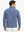 Back upper body of Premium jacquard quarter zip pullover with smooth colony blue finish