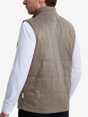 Classic Micro Suede Leather Puffer Vests