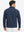 Back upper body of Premium jacquard quarter zip pullover with smooth dark blue finish