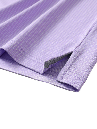 Men's Dry Fit Jacquard Pocket Golf Shirts-Lavender