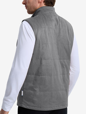 Classic Micro Suede Leather Puffer Vests