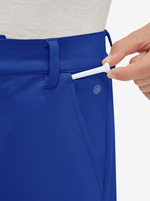 Boys Stretch Fleece Lined Casual Golf Pants in klein blue, close-up pocket detail