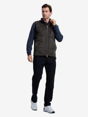 Classic Micro Suede Leather Puffer Vests