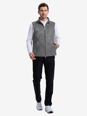Classic Micro Suede Leather Puffer Vests