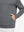 Close-up of model with both hands in pockets wearing warm fleece golf hoodies pullover grey.