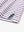 Close-up of side slit hem on WHITE/NAVY STRIPE Polo — neat and functional finish
