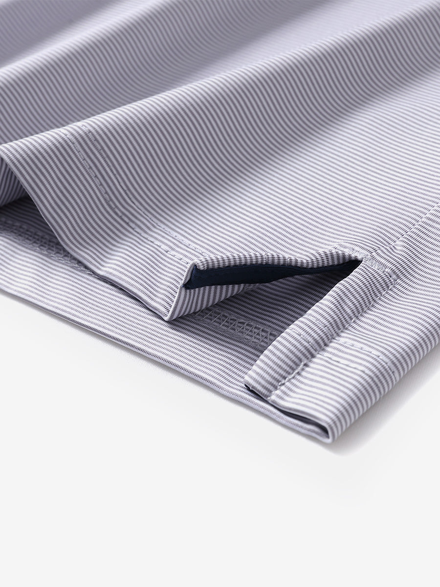 Long Sleeve Pinstripe Jersey Polo