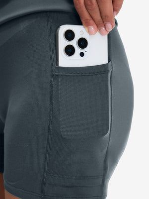 High Waist Built-in Short A-Line Golf Skirt with 5 Pockets