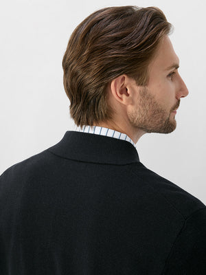 Wool Full Zip Sweater Bomber Jackets