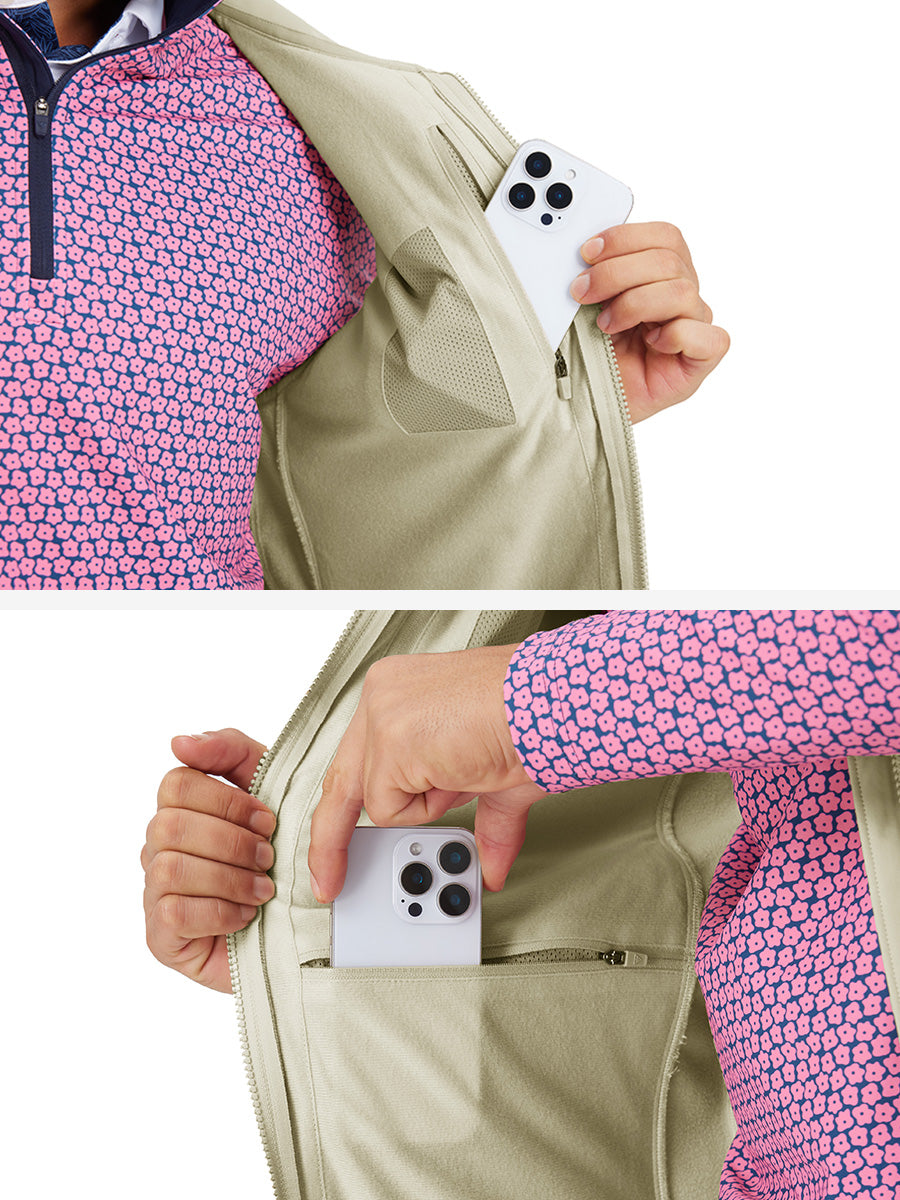 Sleeveless Softshell Fleece Outdoor Vests with 6 Pockets