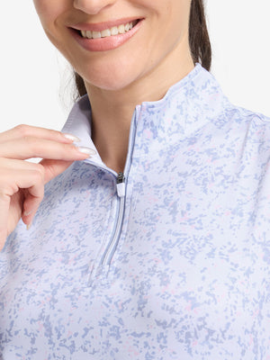 Women's Sleeveless Q-Zip Print Golf Shirts