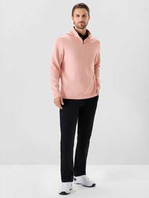 Pin-Stripe Quarter Zip with Hood