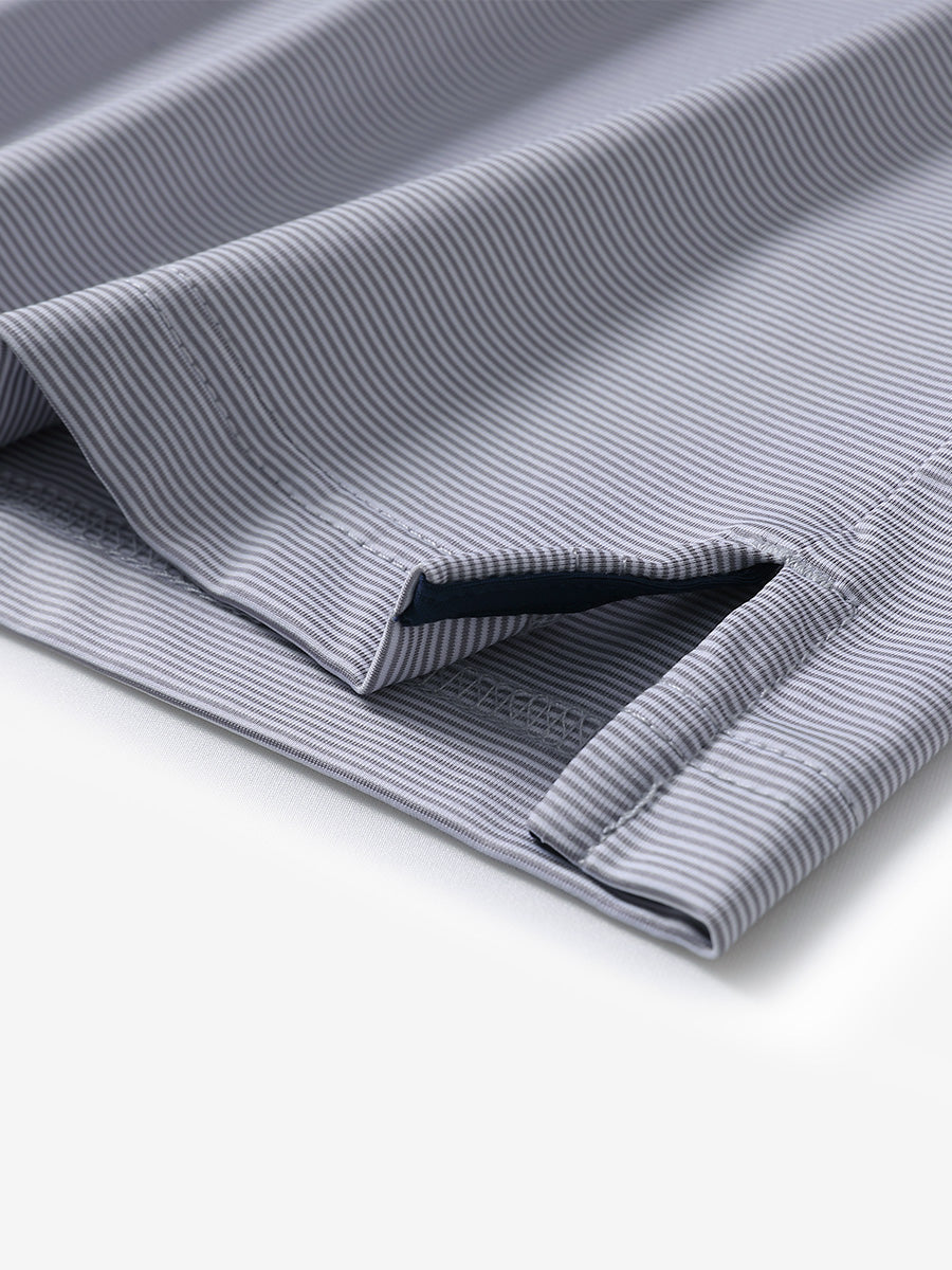 Long Sleeve Pinstripe Jersey Polo