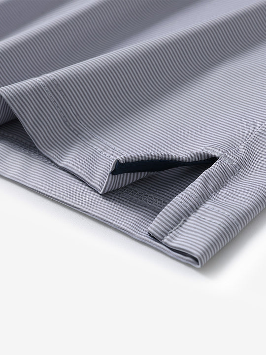 Long Sleeve Pinstripe Jersey Polo