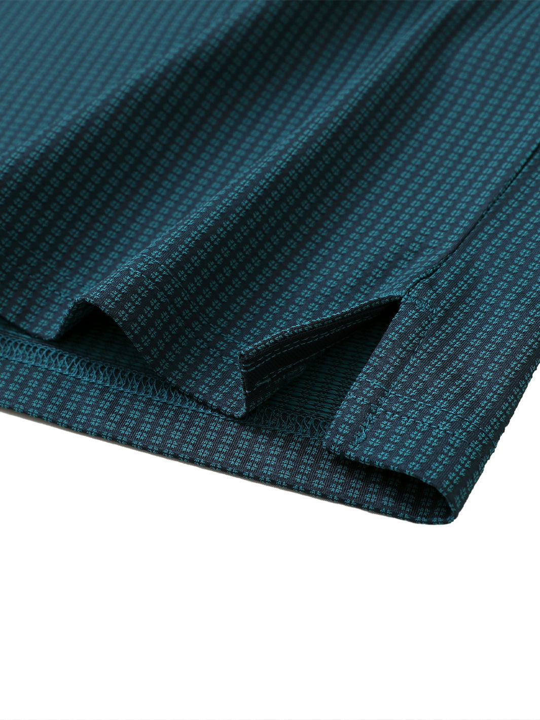 Men's Dry Fit Jacquard Pocket Golf Shirts-Turquoise