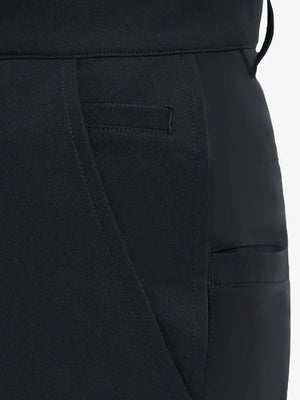 Back pocket detail of Water Repellent 8 Pockets Pants in BLACK，showcasing pocket functionality.