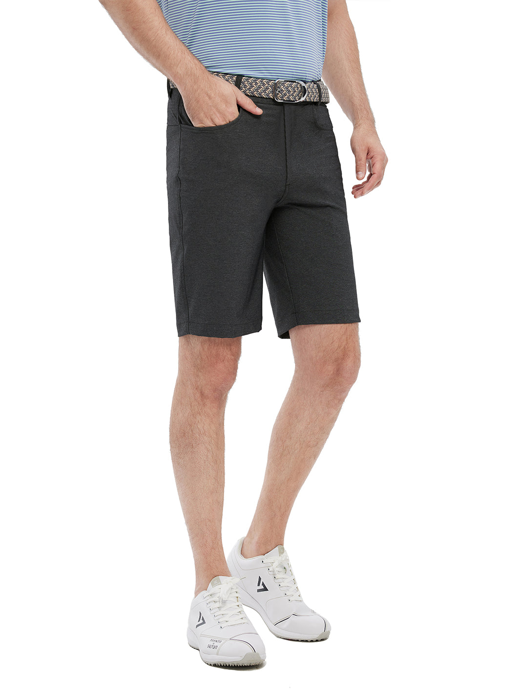 10" Inseam Solid Golf Shorts-Black Beauty