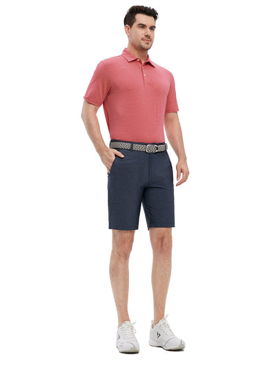 10" Inseam Solid Golf Shorts-Navy Blazer