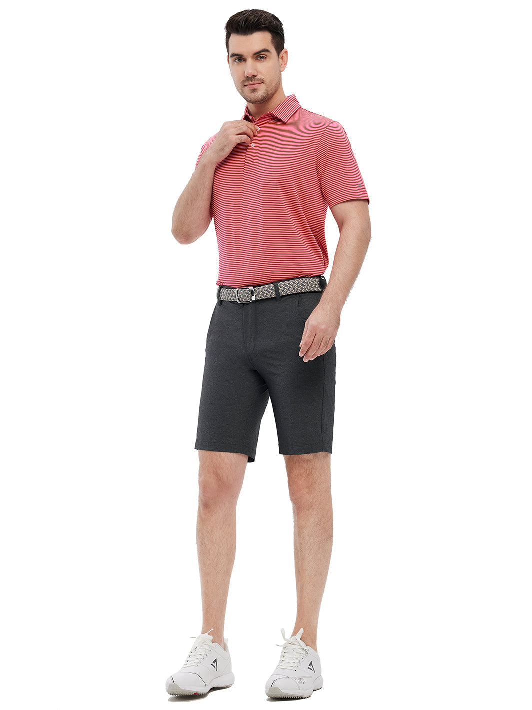 Men's Golf Shorts Quick Dry 10'' Inseam Casual Stretch Waist Flat Front Flex Hybrid Men's Shorts