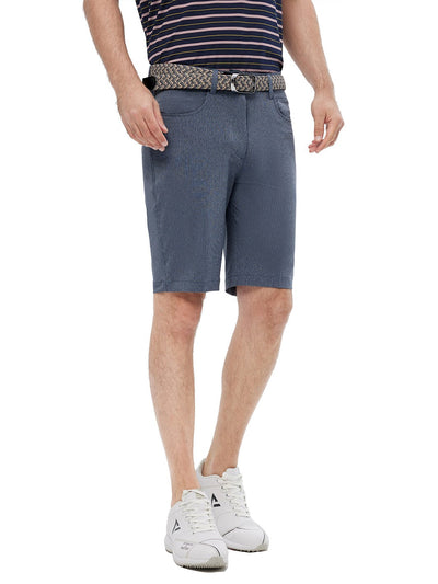 10" Inseam Striped Golf Shorts-Navy Blazer
